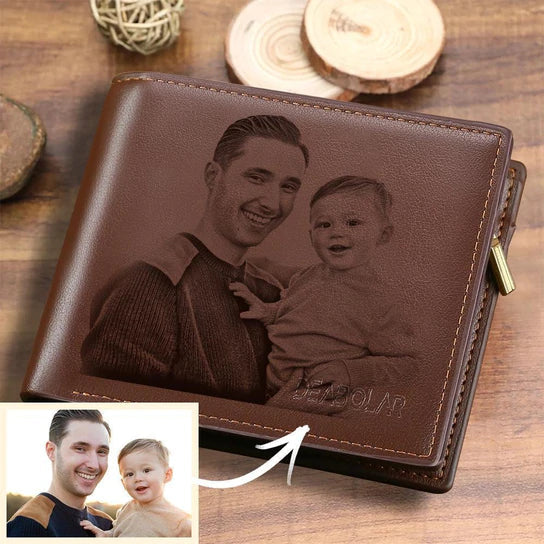 Personalized Photo Wallet Personalized Engraved Wallet Father's Day Gifts