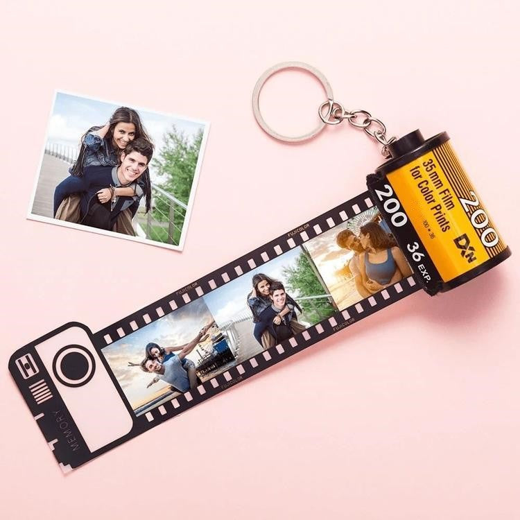 Custom Camera Film Roll Keychain Anniversary Gifts for Him/Her